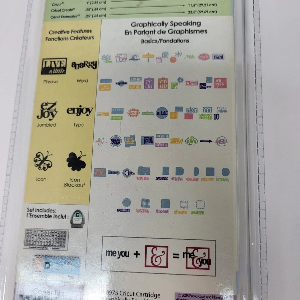 NEW CRICUT GRAPHICALLY SPEAKING CARTRIDGE‎ FACTORY SEALED Crafts